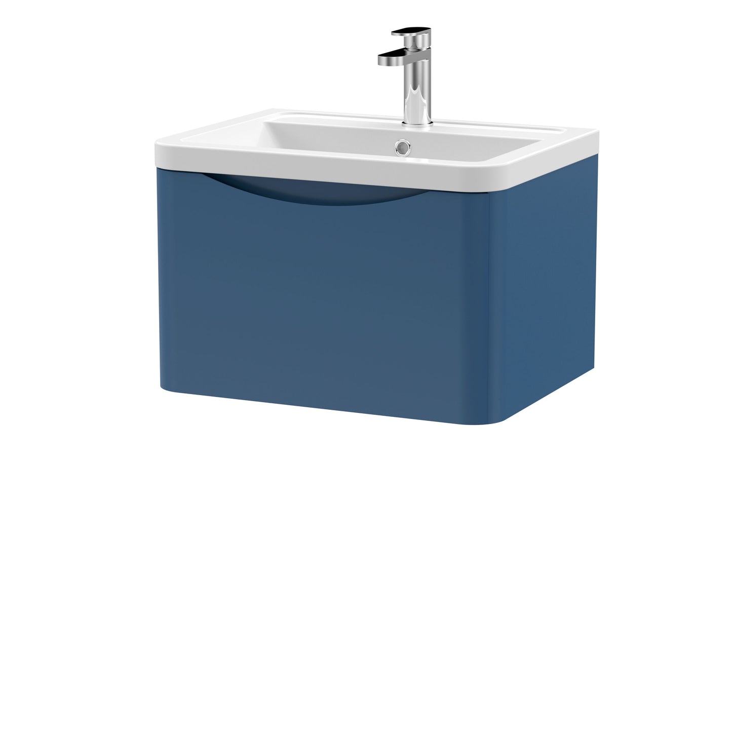 Nuie Lunar 600mm Wall Hung 1 Drawer Unit With Basin