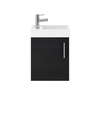 Vault Wall Hung Single Door Compact Vanity Unit with Ceramic Basin 400mm