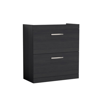 Athena Floor Standing 2 Drawer Vanity Unit 800mm