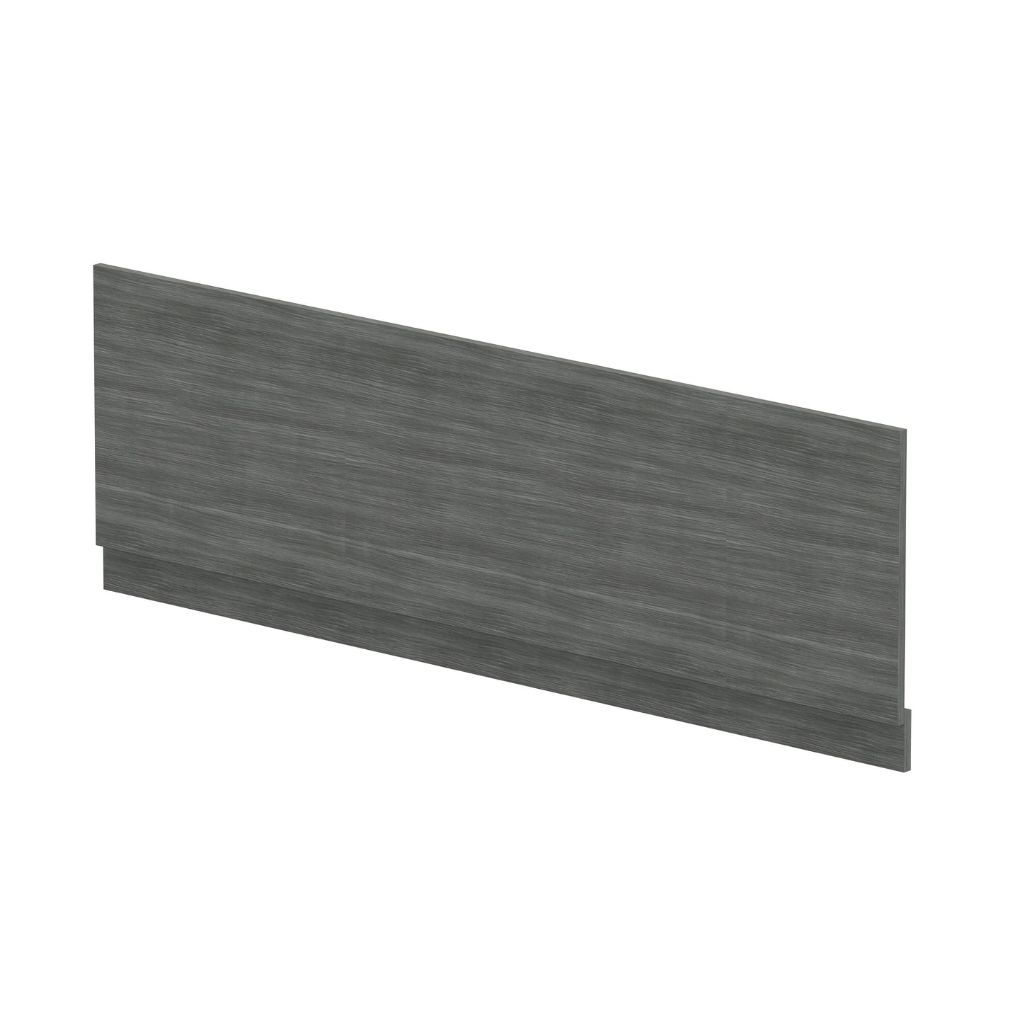 Nuie 1700mm Anthracite Woodgrain MFC Front Bath Panel With Plinth