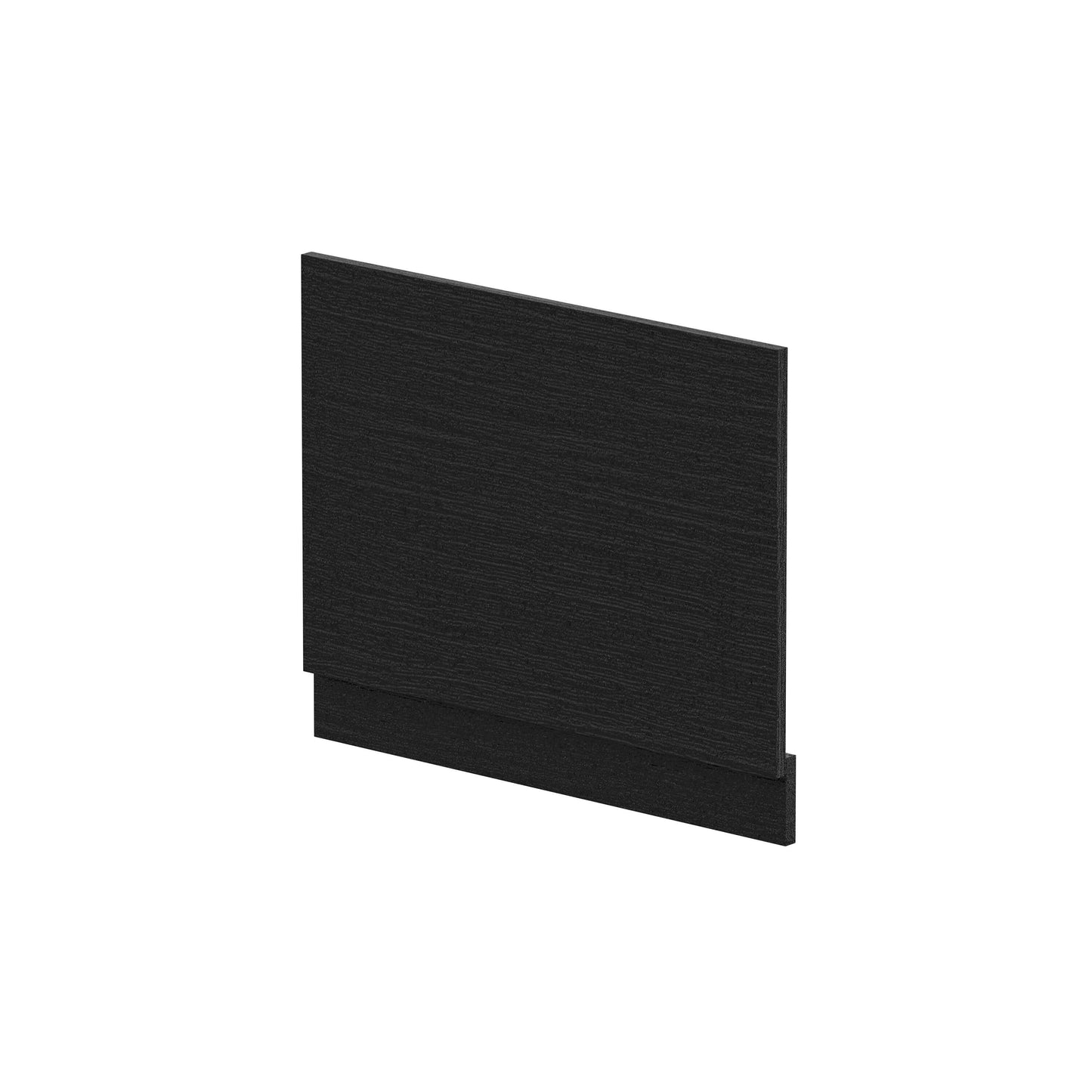 Nuie 700mm Charcoal Black MFC Woodgrain End Bath Panel With Plinth