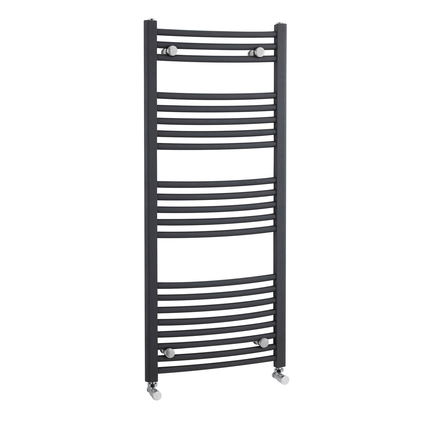 Nuie 1150mm x 500mm Anthracite Vertical Curved Ladder Rail