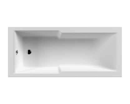 Nuie Straight 1700mm Square Single Ended Bath With Legs