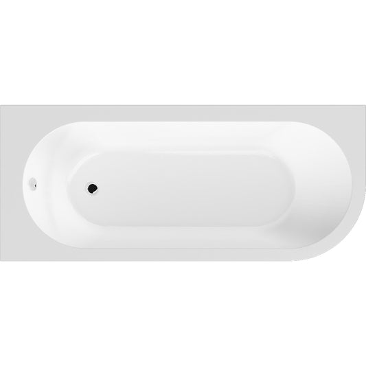 Nuie 1700mm Left-Hand Corner Bath With Legs
