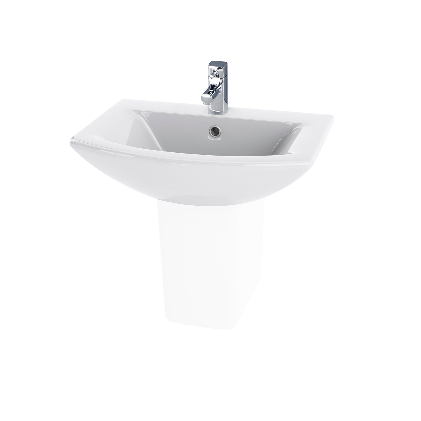 Asselby Small Cloakroom Basin 1 Tap Hole
