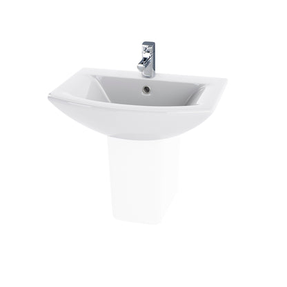 Asselby Small Cloakroom Basin 1 Tap Hole