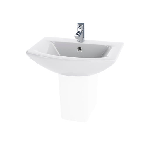 Asselby Small Cloakroom Basin 1 Tap Hole