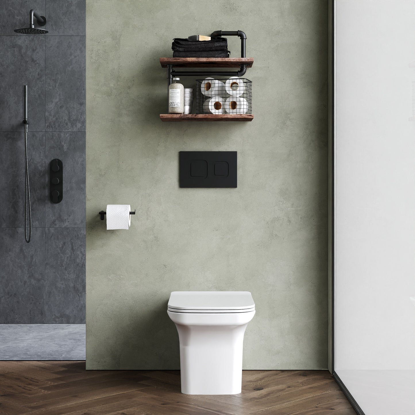 Ava Square Back To Wall Pan & Soft Close Seat