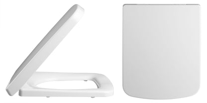 Nuie D-Shaped Soft Close Toilet Seat With Top Fix Hinge