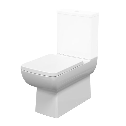 Cleo Flush to Wall Close Coupled Rimless Pan