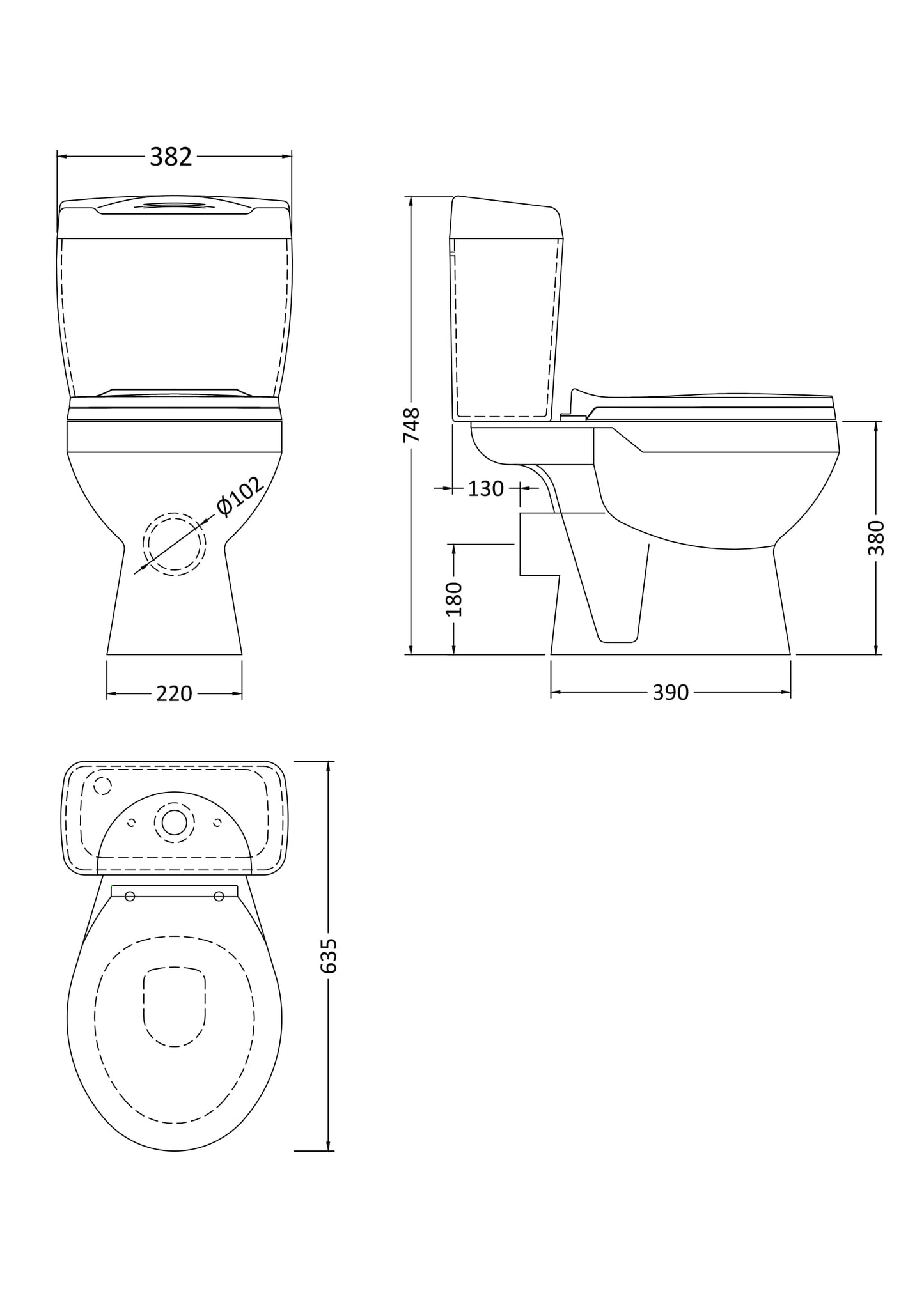 Nuie Contemporary White Toilet & Basin Set with 550mm 1 Tap Hole Full Pedestal Basin & Soft Close Seat