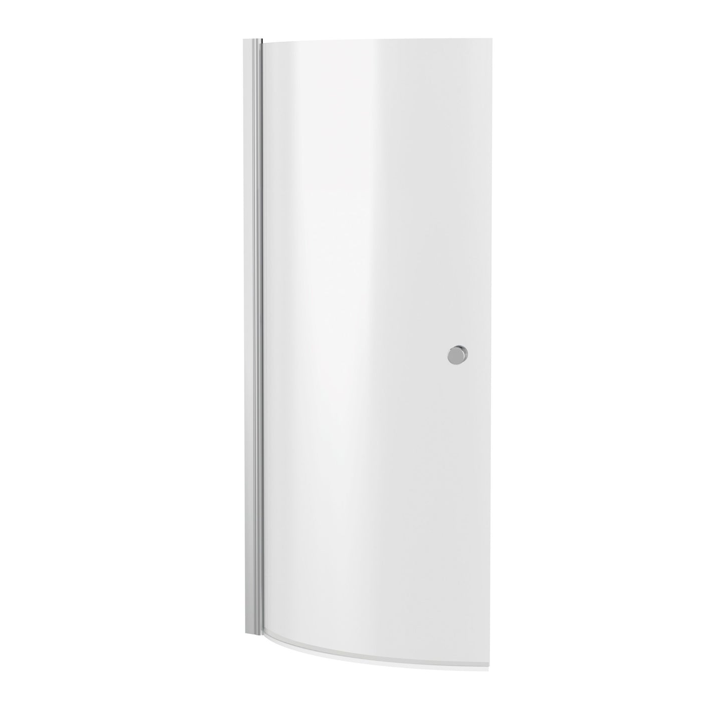 Nuie 715mm Semi-Frameless Chrome Curved Bath Screen With Knob
