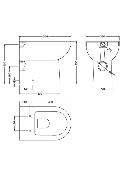 Comfort Height Back To Wall Pan