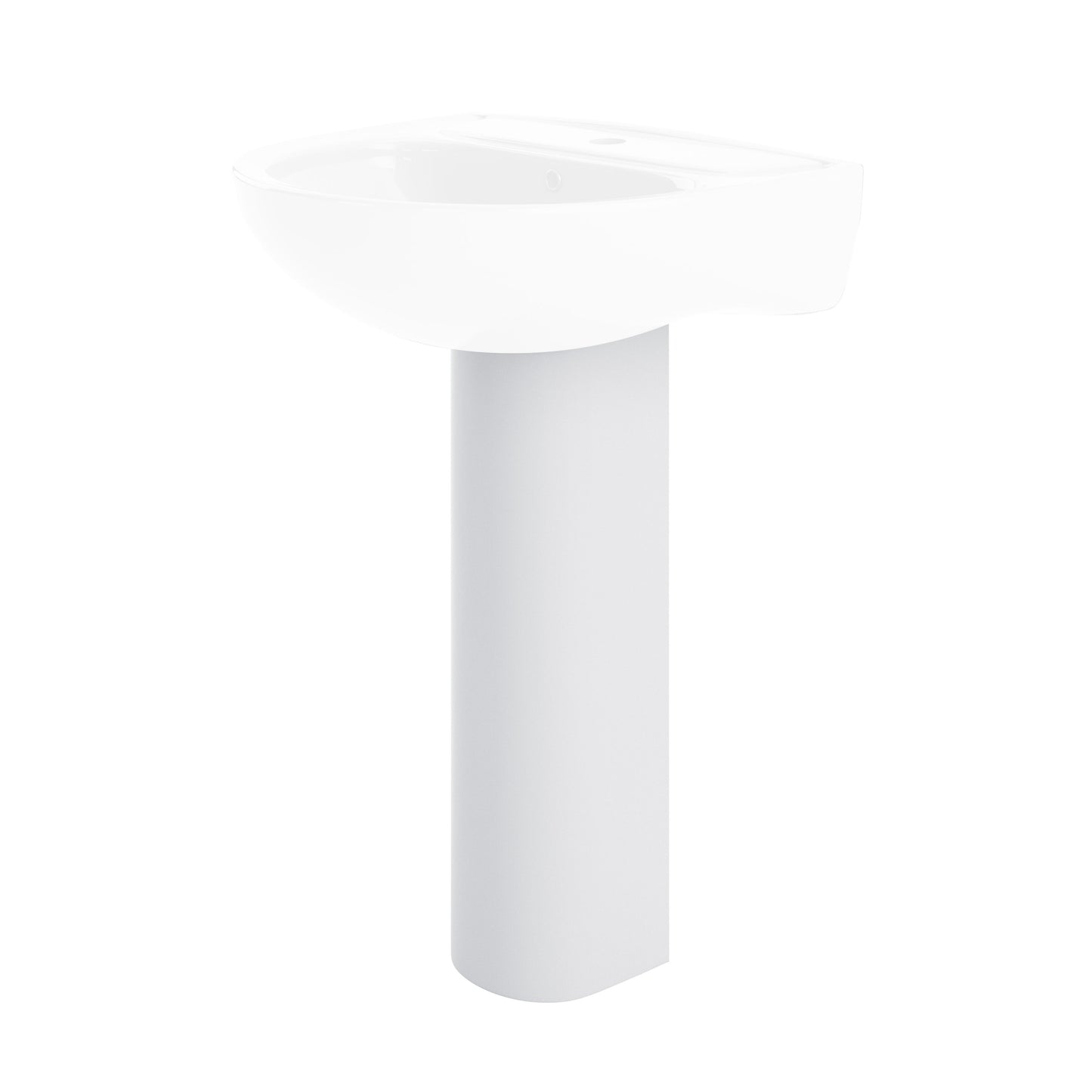 Nuie 675mm White Contemporary Full Pedestal