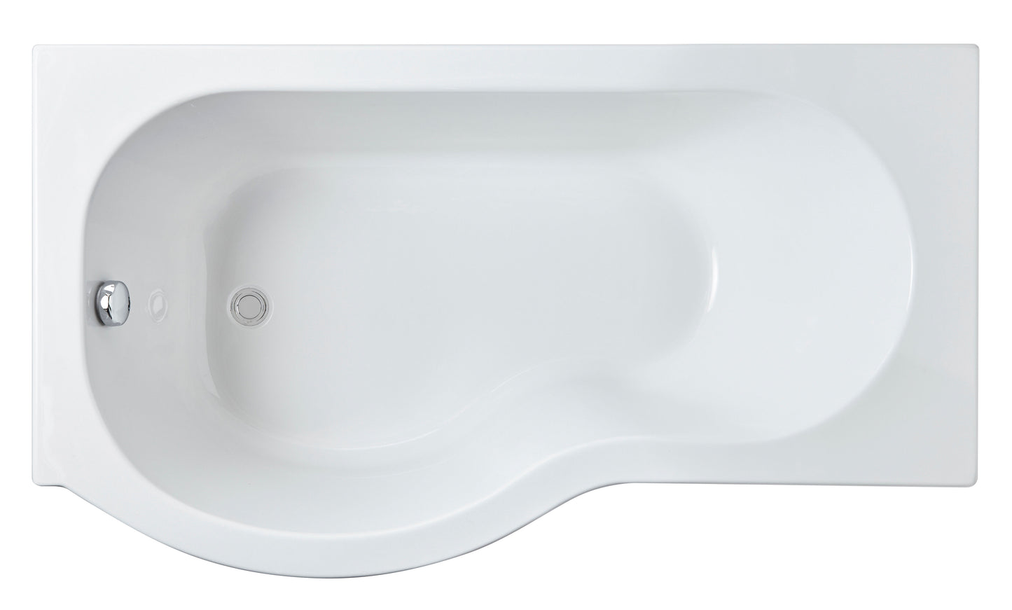 Nuie 1500mm Left-Hand P Shaped Shower Bath