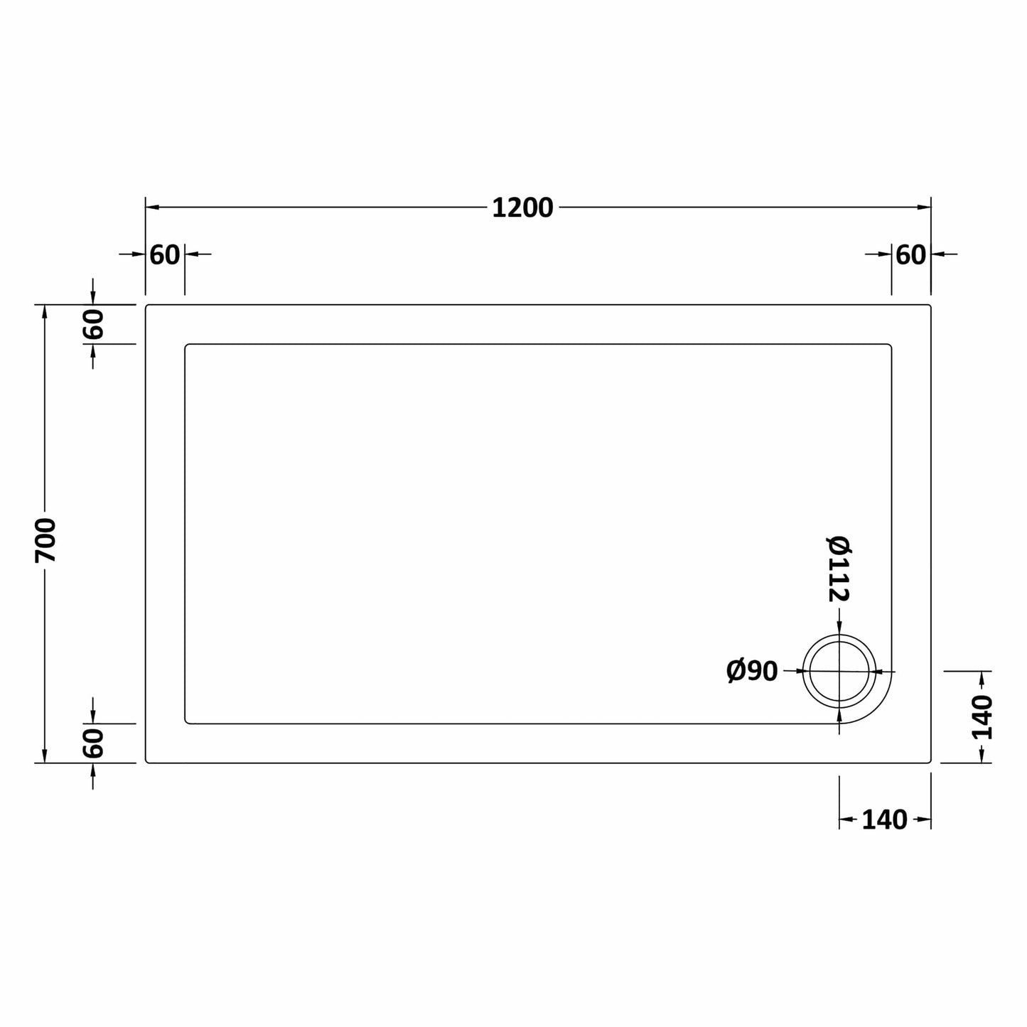 Contemporary 8mm Glass Walk In Wetroom Screen and Hinged Return Screen and Shower Tray - Choice of Size and Finish