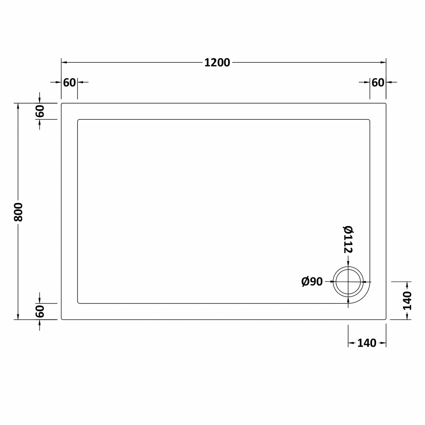 Contemporary 8mm Glass Walk In Wetroom Screen and Hinged Return Screen and Shower Tray - Choice of Size and Finish