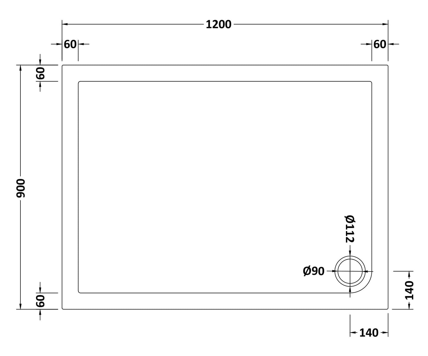 Contemporary 8mm Glass Walk In Wetroom Screen and Hinged Return Screen and Shower Tray - Choice of Size and Finish