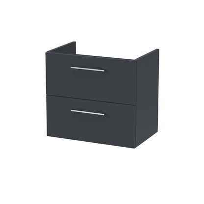 600mm Wall Hung 2 Drawer Unit (365 Deep)