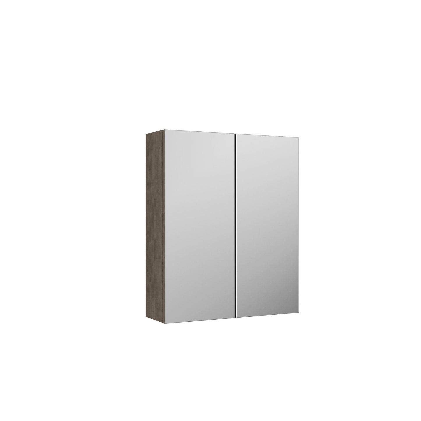 Nuie Arno 600mm 2 Door Solace Oak Wall Hung 50/50 Mirror Cabinet