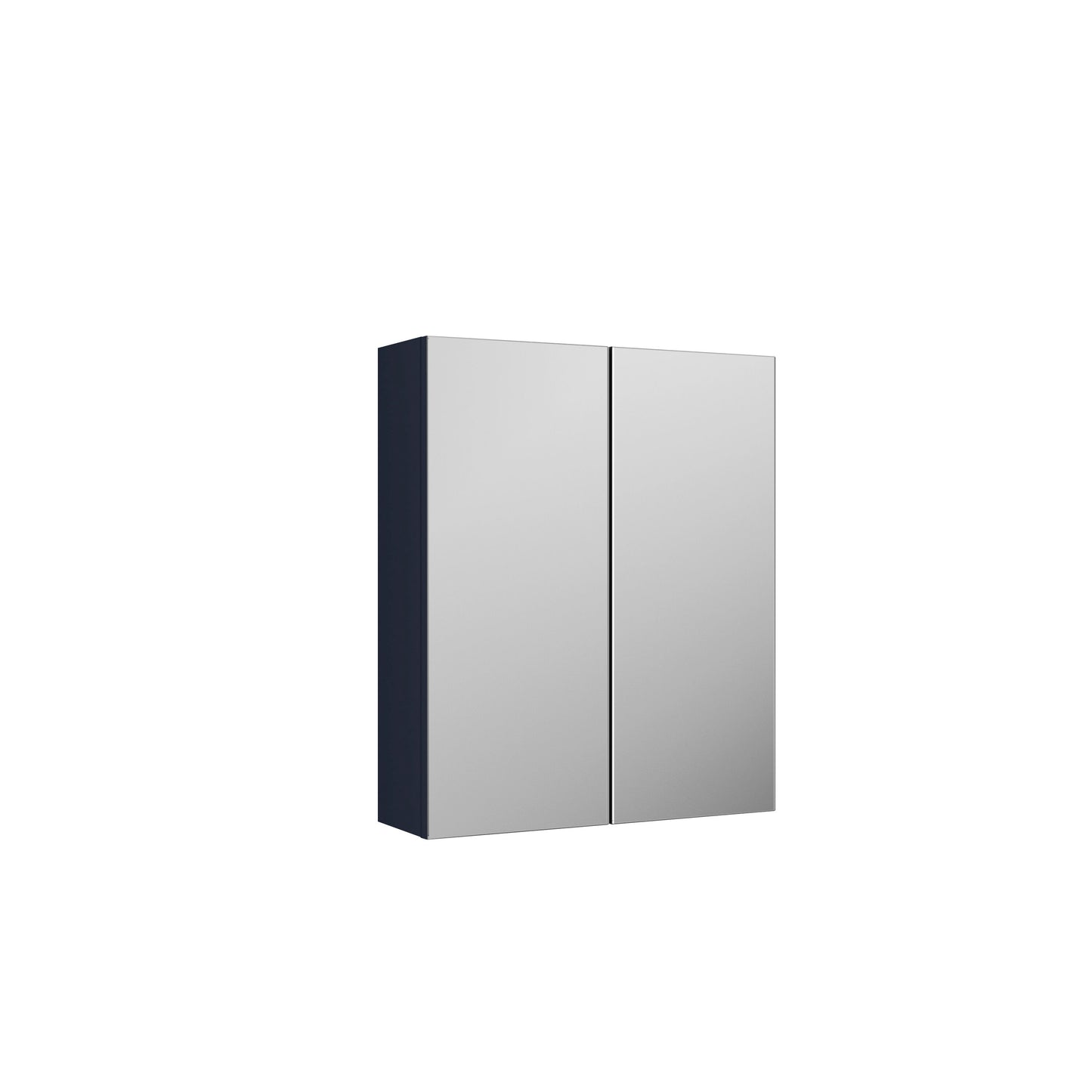 Nuie Arno 600mm 2 Door Midnight Blue Wall Hung 50/50 Mirror Cabinet
