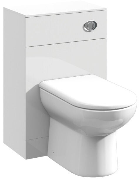 Nuie Mayford 500mm Gloss White Floor Standing WC Unit