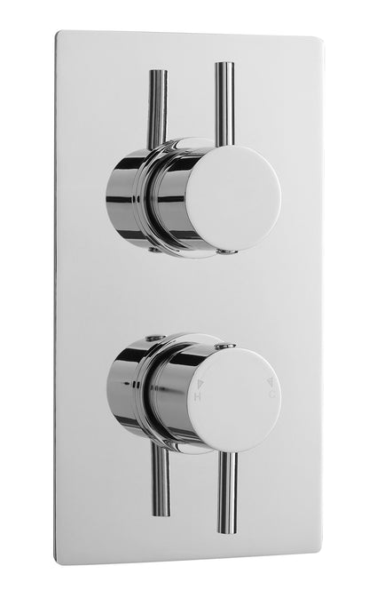 Round Showers Twin Thermostatic Shower Valve