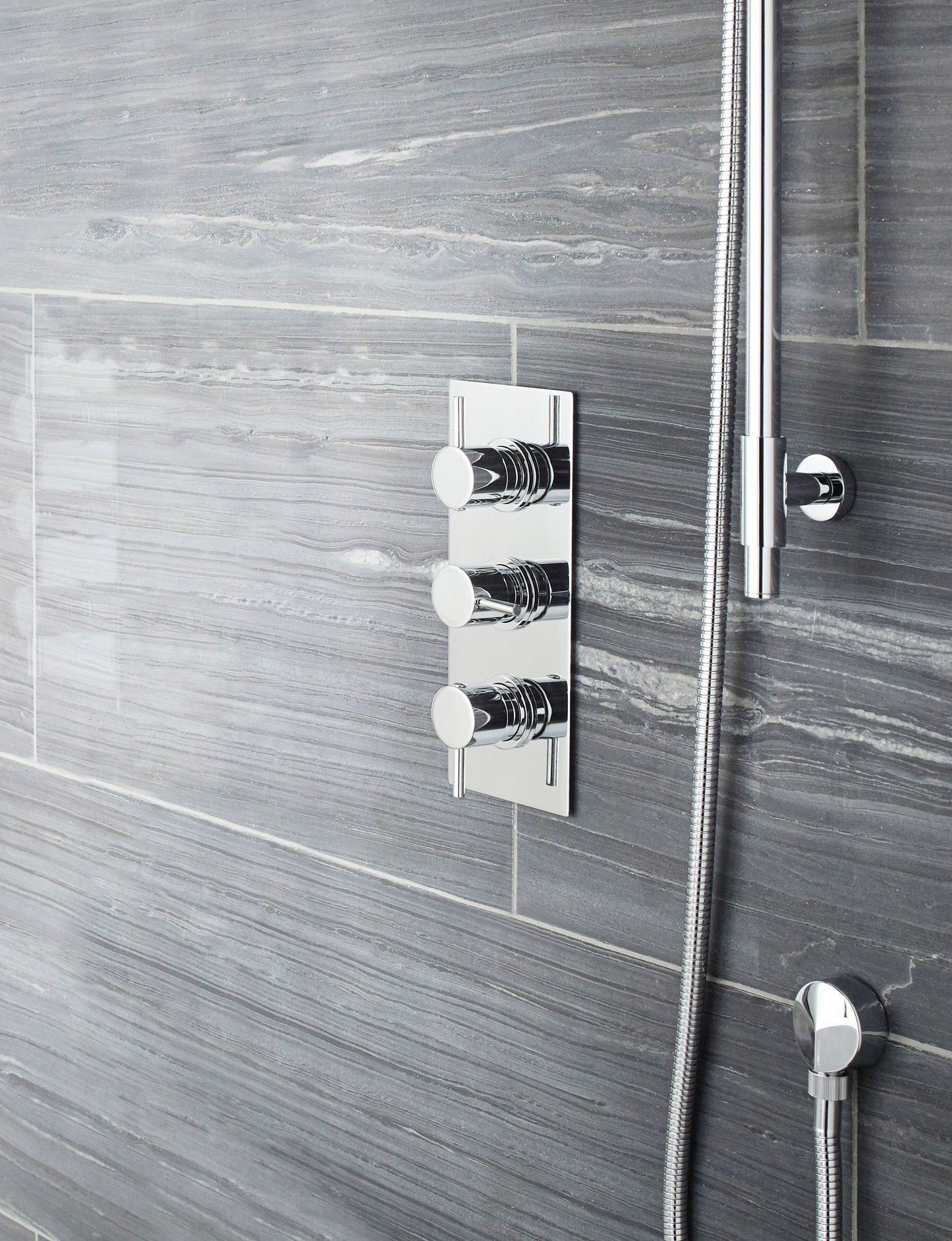 Round Showers Triple Thermostatic Shower Valve With Diverter