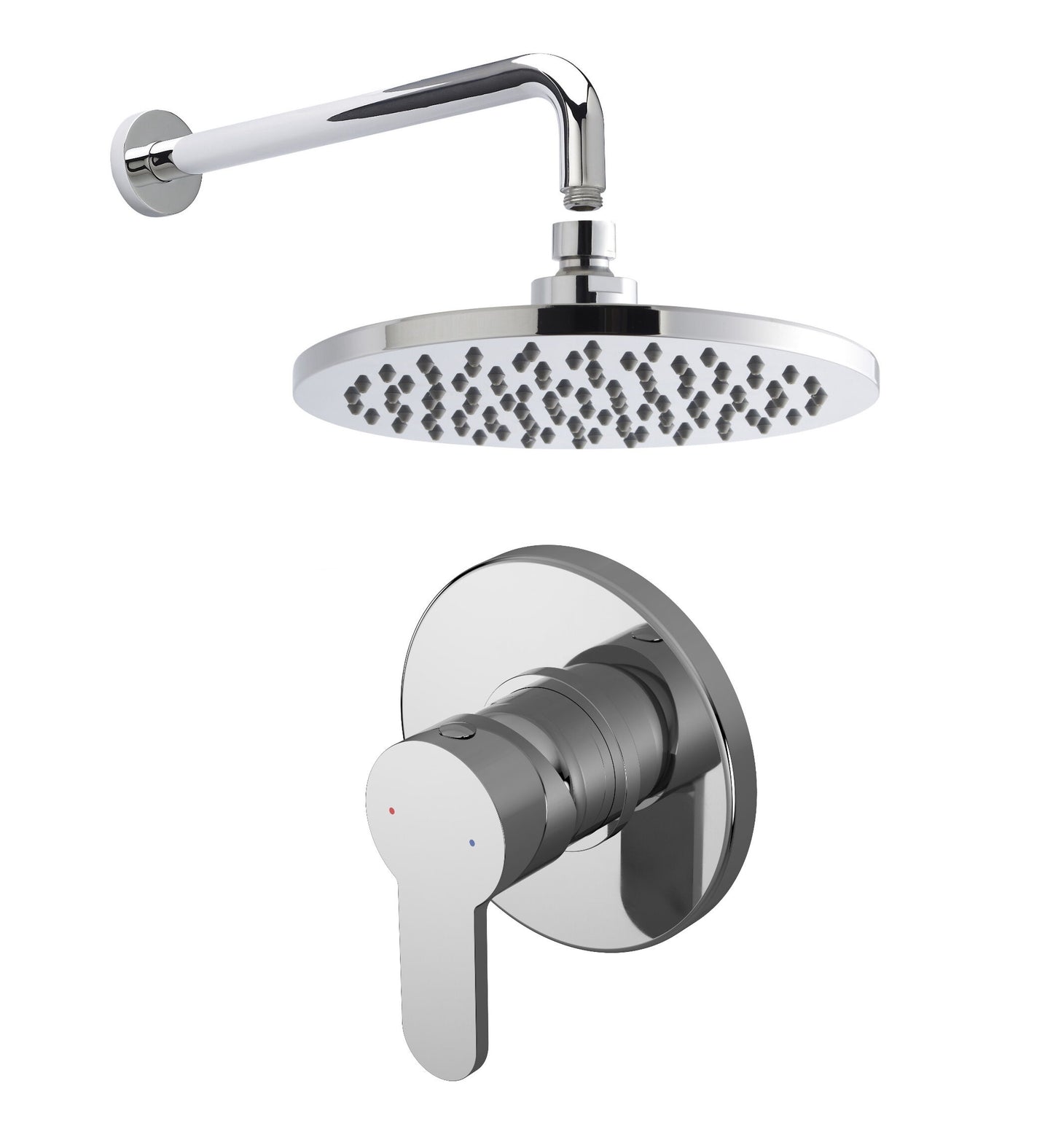 Nuie Round Concealed Shower Kit Including Valve, Head & Arm