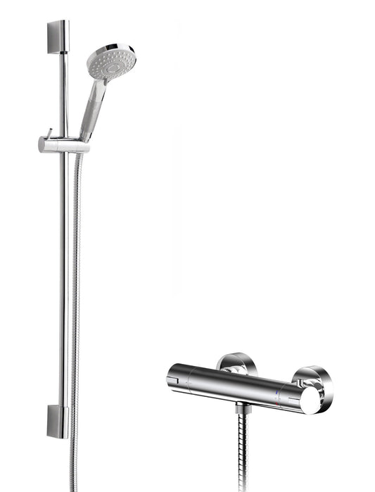 Nuie Round Thermostatic Bar Valve Shower Kit