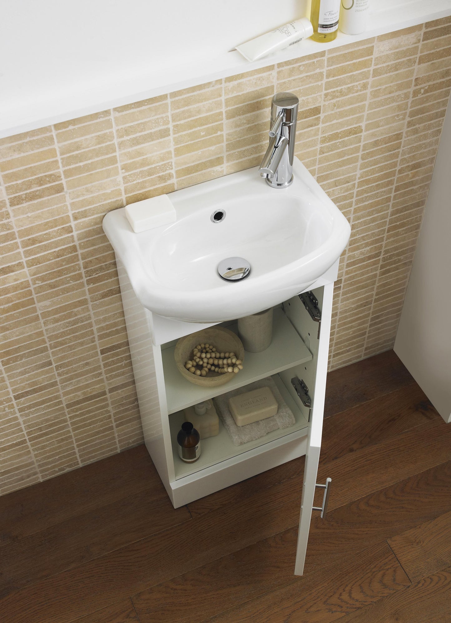 Nuie 900mm Gloss White Cabinet, Basin, WC Unit, Cistern, Back to Wall Toilet Pan, and Soft Close Seat