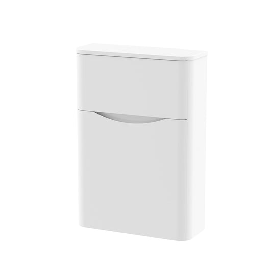 Nuie Lunar 550mm Satin White Floor Standing Concealed Cistern WC Unit