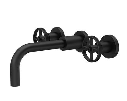 Revolution Wall Mounted Basin Mixer Matt Black