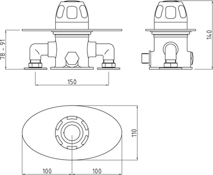 Commercial Exposed Sequential Thermostatic Valve