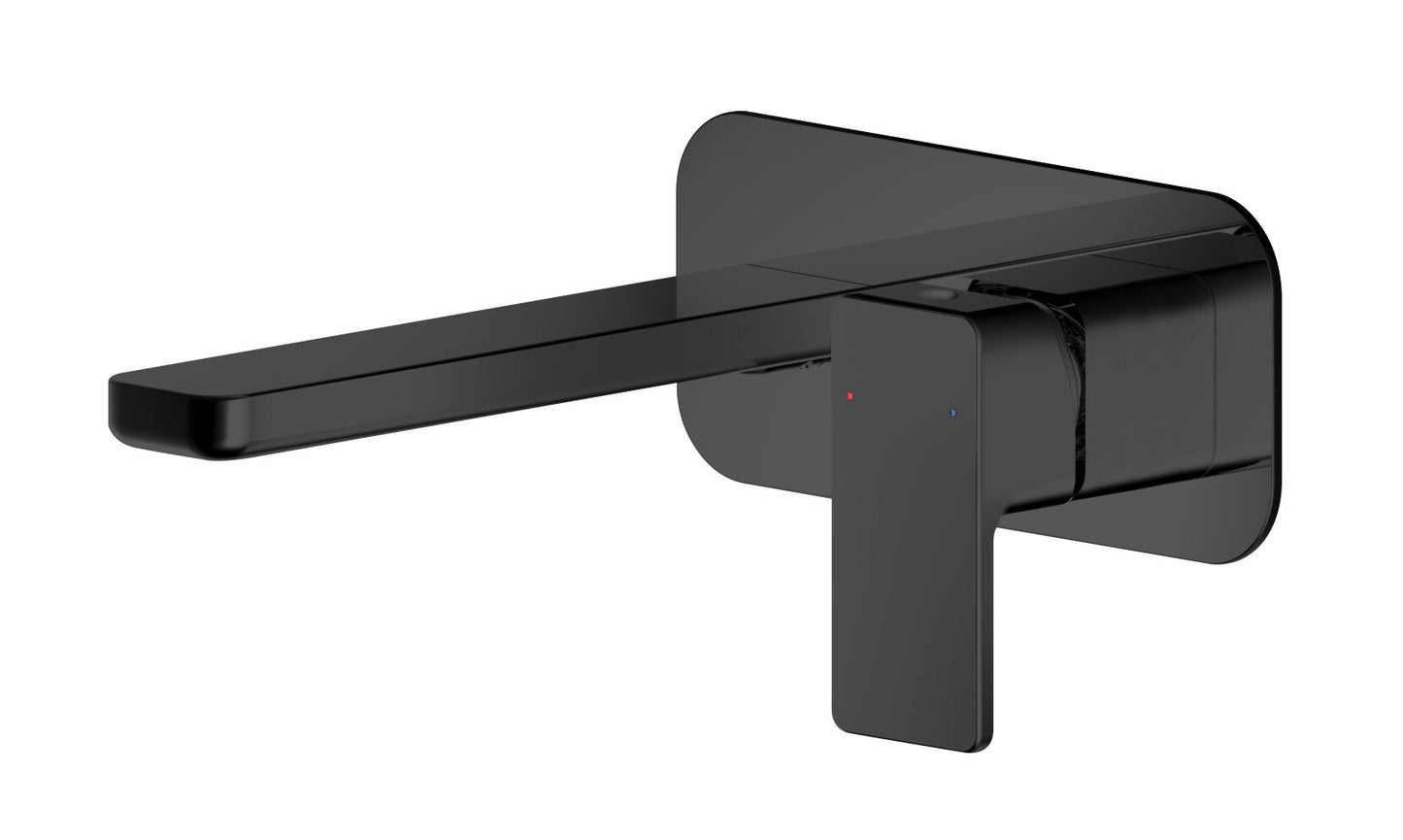 Windon Wall Mounted 2 Tap Hole Basin Mixer With Plate