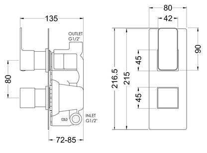 Windon Twin Thermostatic Valve