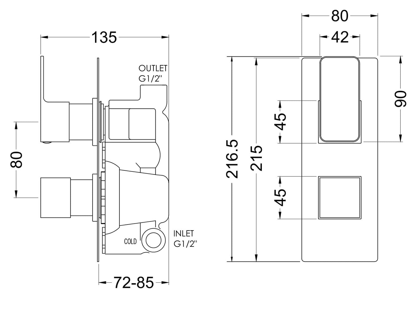 Windon Twin Thermostatic Valve