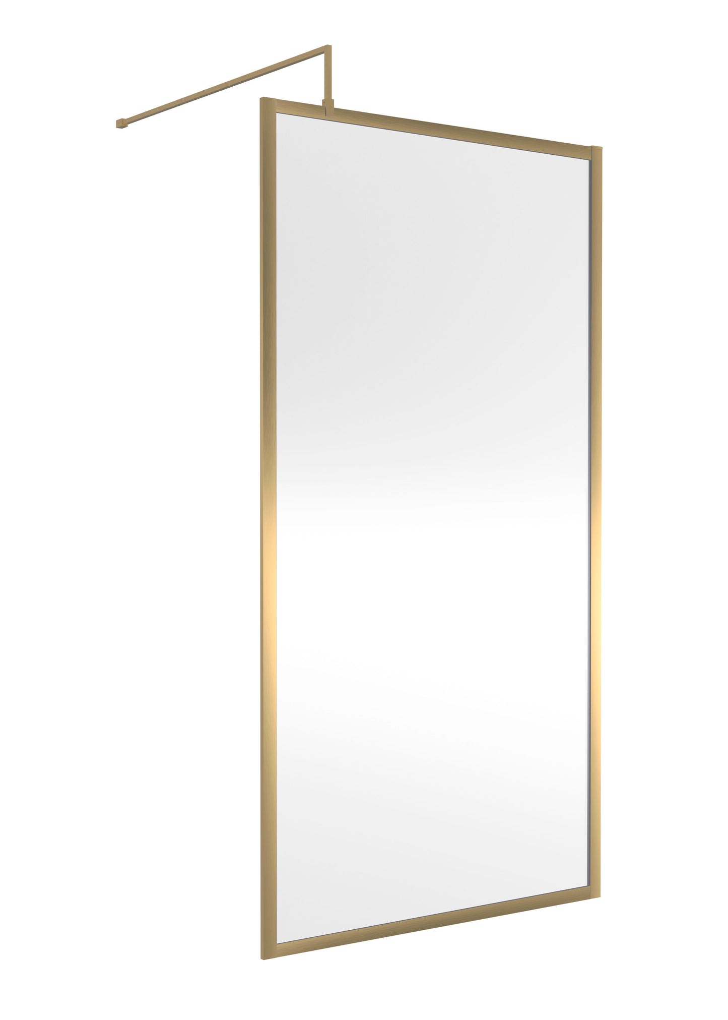 Nuie 1000mm Outer Frame Brushed Brass Wetroom Screen
