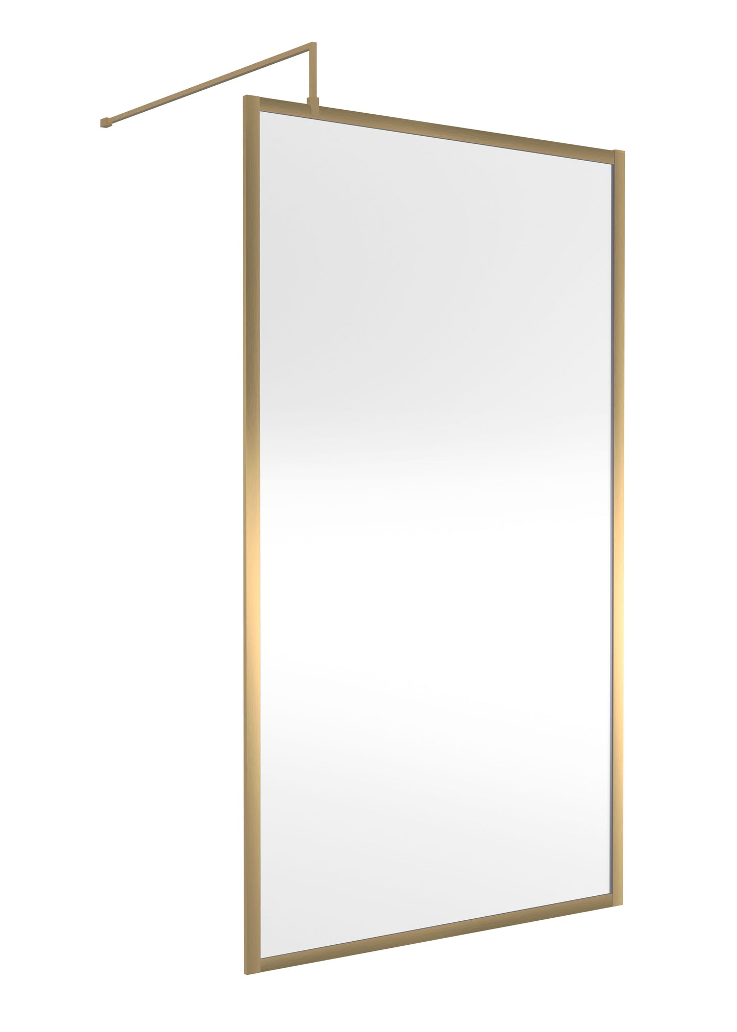 Nuie 1100mm Outer Frame Brushed Brass Wetroom Screen