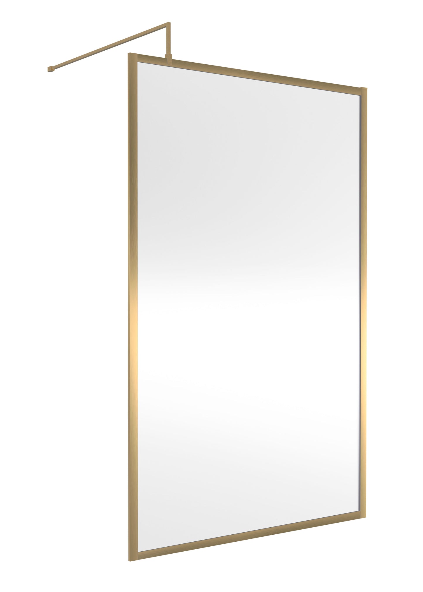 Nuie 1200mm Outer Frame Brushed Brass Wetroom Screen
