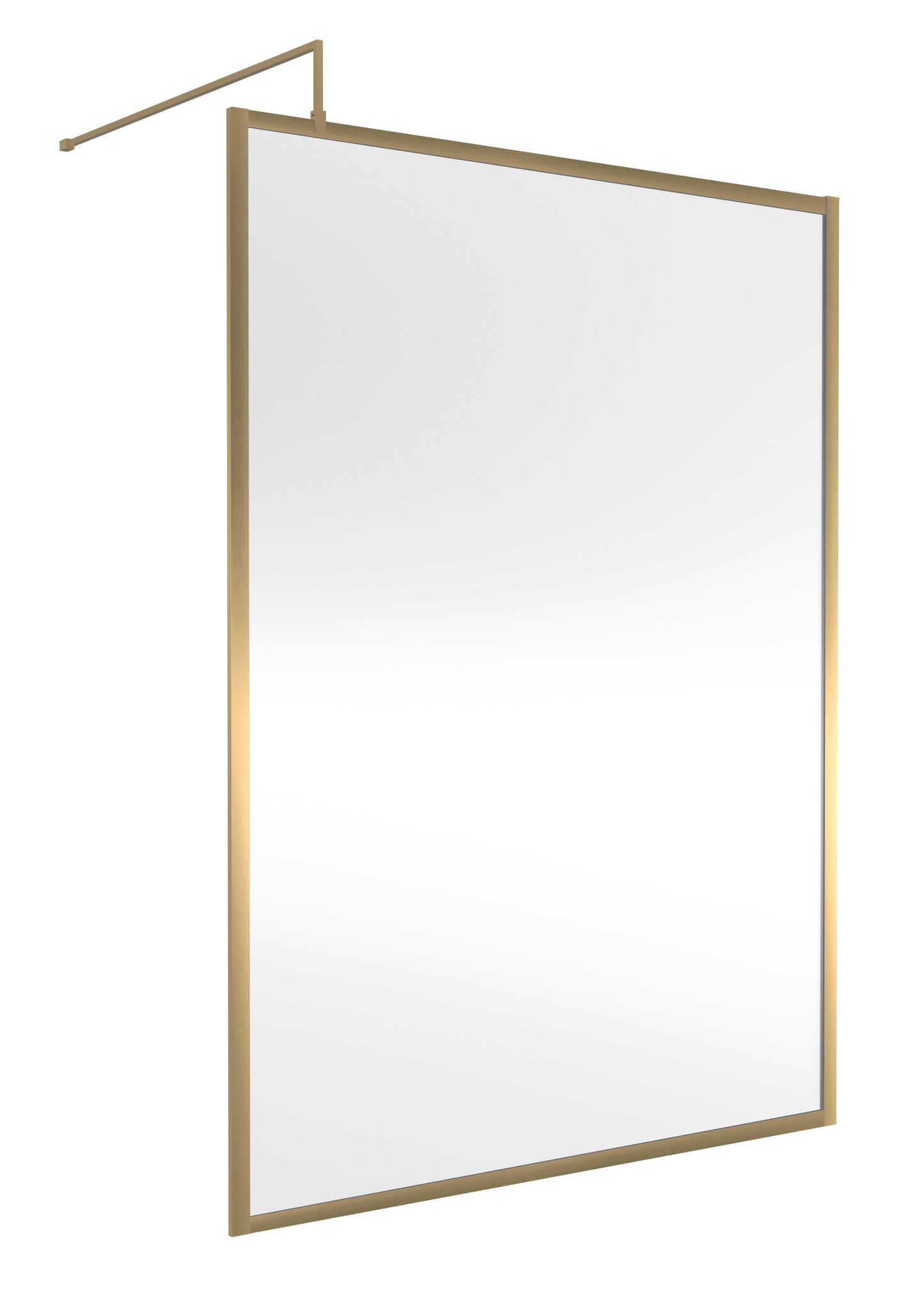 Nuie 1400mm Outer Frame Brushed Brass Wetroom Screen