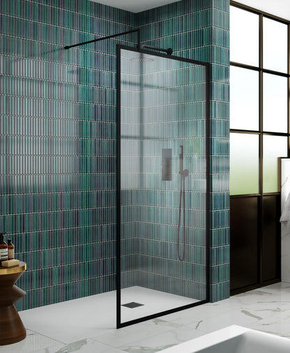 Nuie 1400mm Outer Frame Matt Black Wetroom Screen