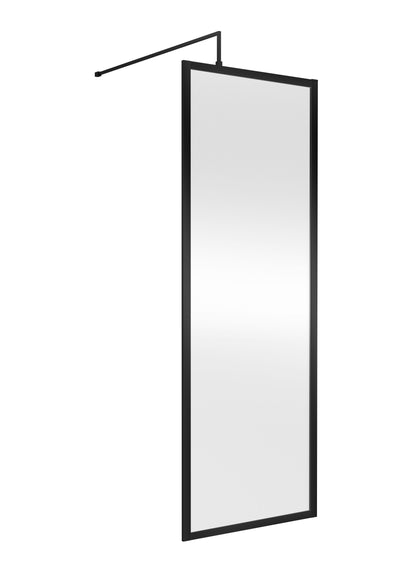 Nuie 700mm Outer Frame Matt Black Wetroom Screen