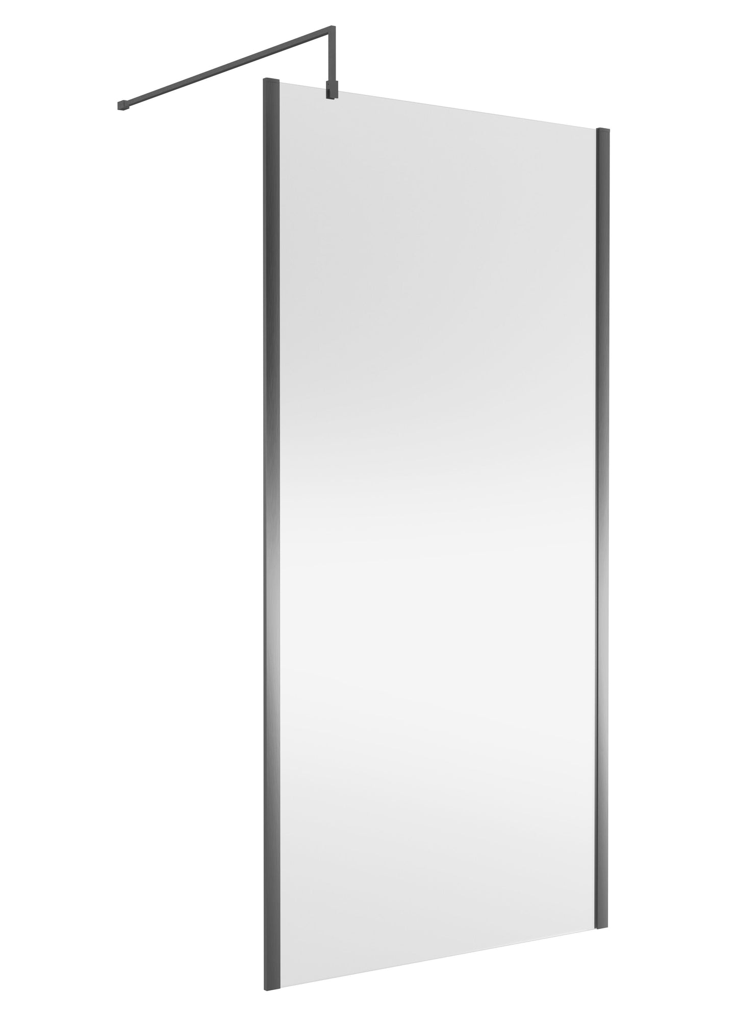 Nuie 998mm Outer Frame Brushed Pewter Wetroom Panel